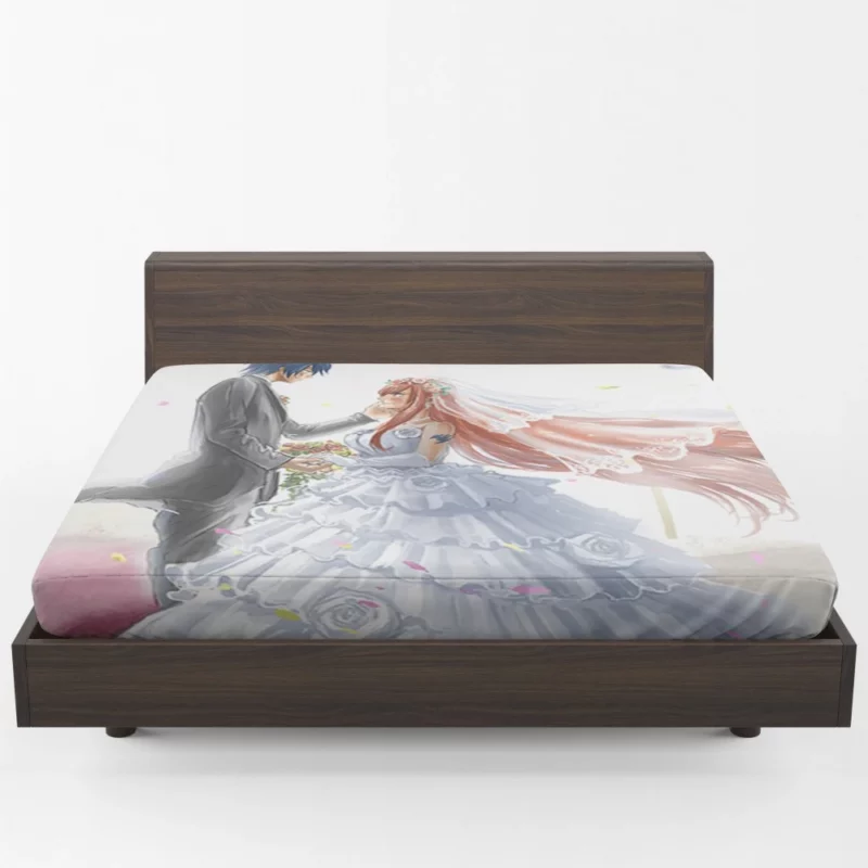 Erza and Jellal Unbreakable Bonds Anime Fitted Sheet 1