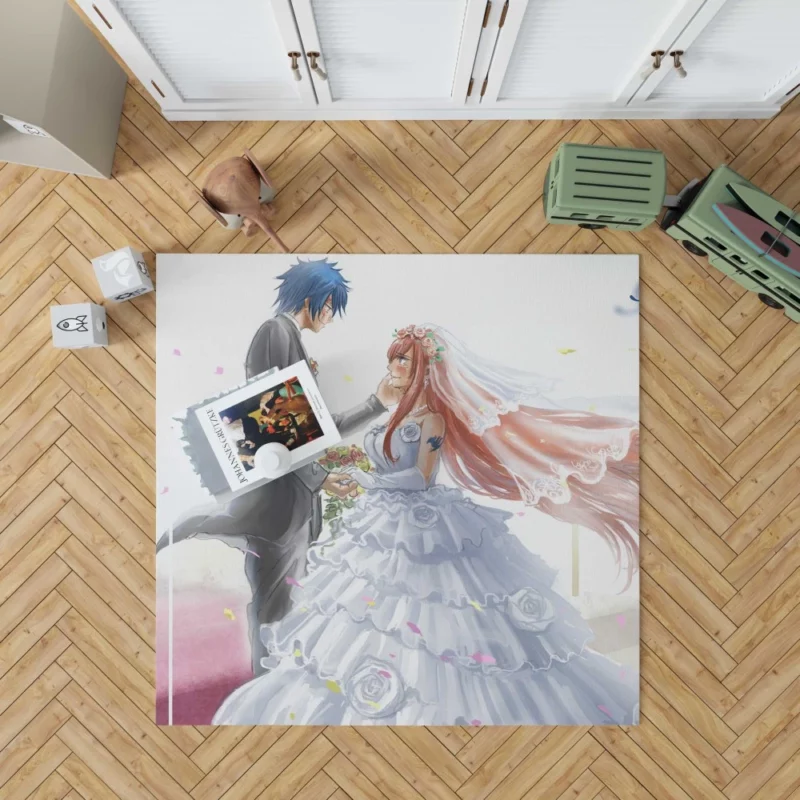 Erza and Jellal Unbreakable Bonds Anime Rug