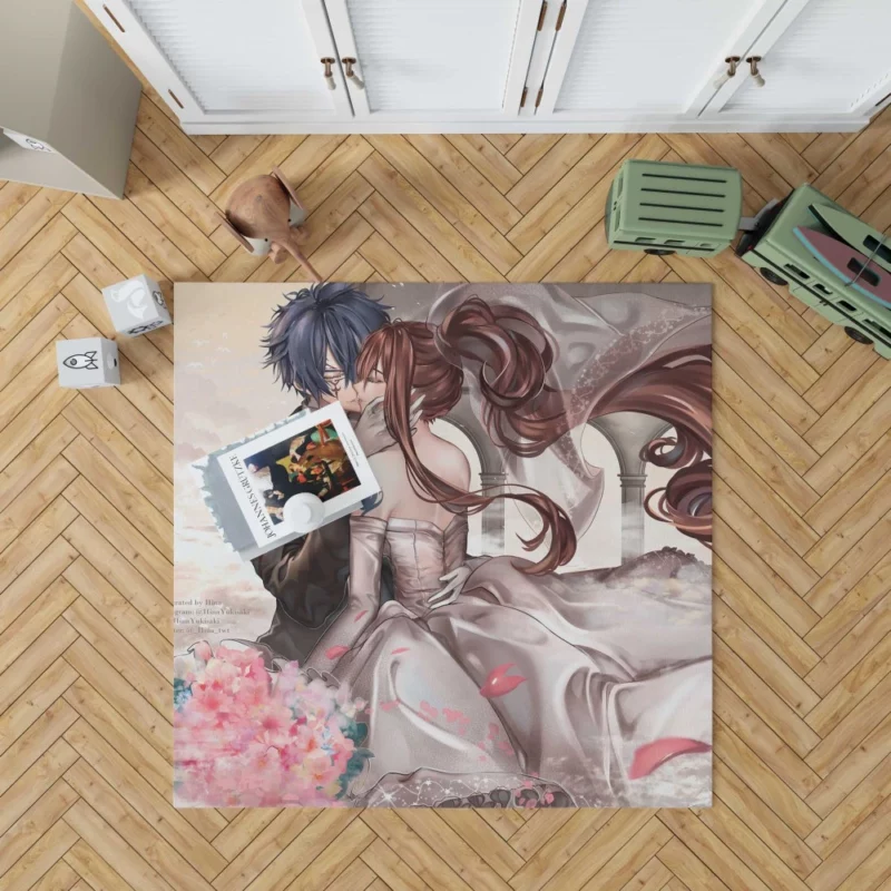 Erza and Jellal Unbreakable Ties Anime Rug