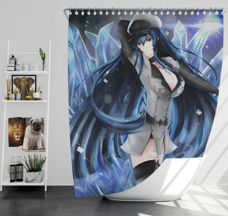 Esdeath Akame ga Kill Frigid Enigma Anime Shower Curtain