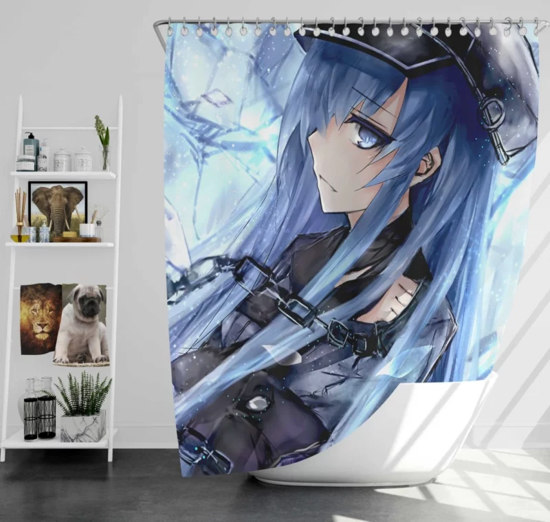 Esdeath Akame ga Kill Ice Queen Anime Shower Curtain