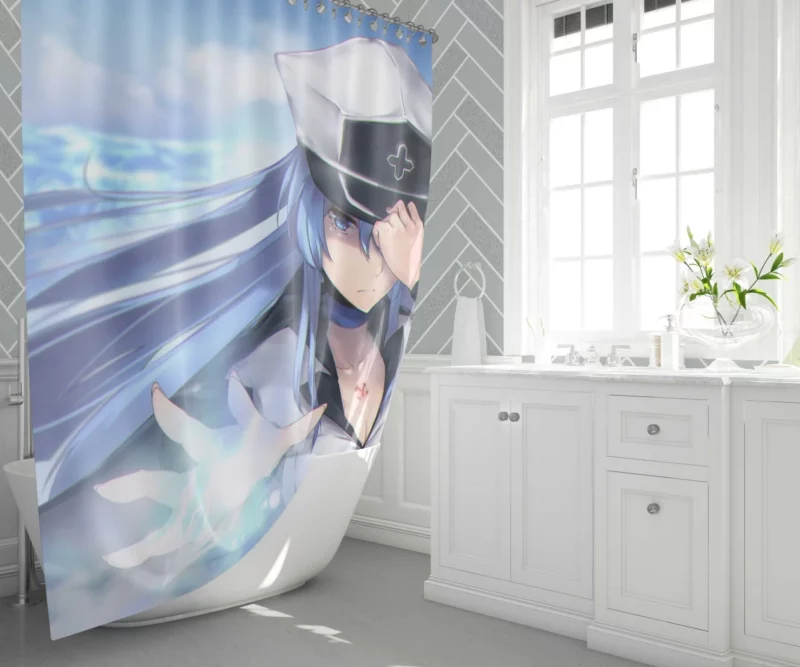 Esdeath Chilling Aura of Akame ga Kill! Anime Shower Curtain 1