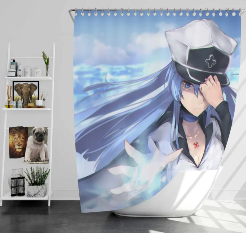 Esdeath Chilling Aura of Akame ga Kill! Anime Shower Curtain