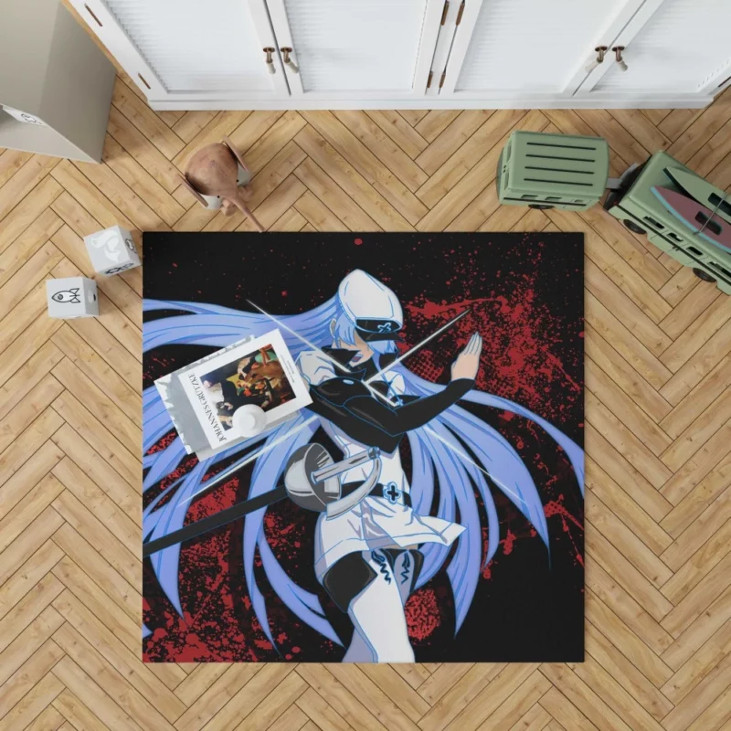 Esdeath Frosty Tyrant in Akame ga Kill! Anime Rug