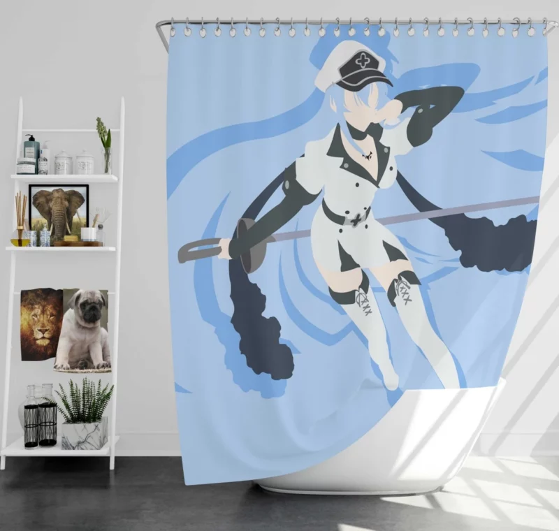 Esdeath Ice Queen Reign in Akame ga Kill! Anime Shower Curtain