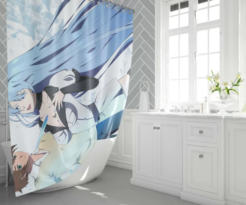 Esdeath and Tatsumi Akame ga Kill! Bond Anime Shower Curtain 1