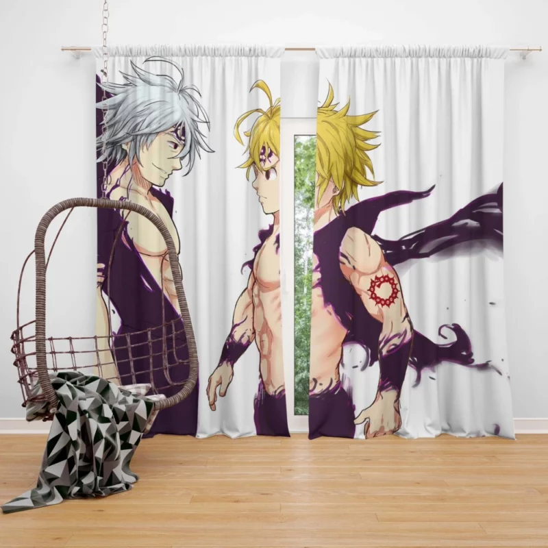 Estarossa vs. Meliodas Battle Clash Anime Curtain