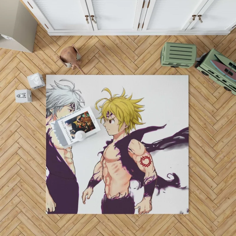 Estarossa vs. Meliodas Battle Clash Anime Rug