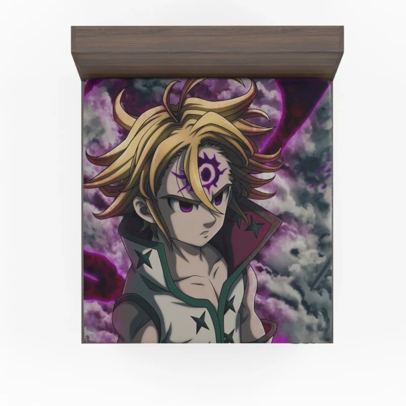 Evil Meliodas Sky Battle Anime Fitted Sheet