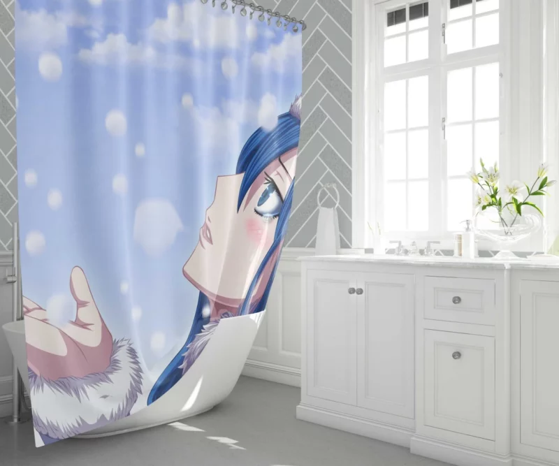 Fairy Tail Water Mage Juvia Lockser Anime Shower Curtain 1