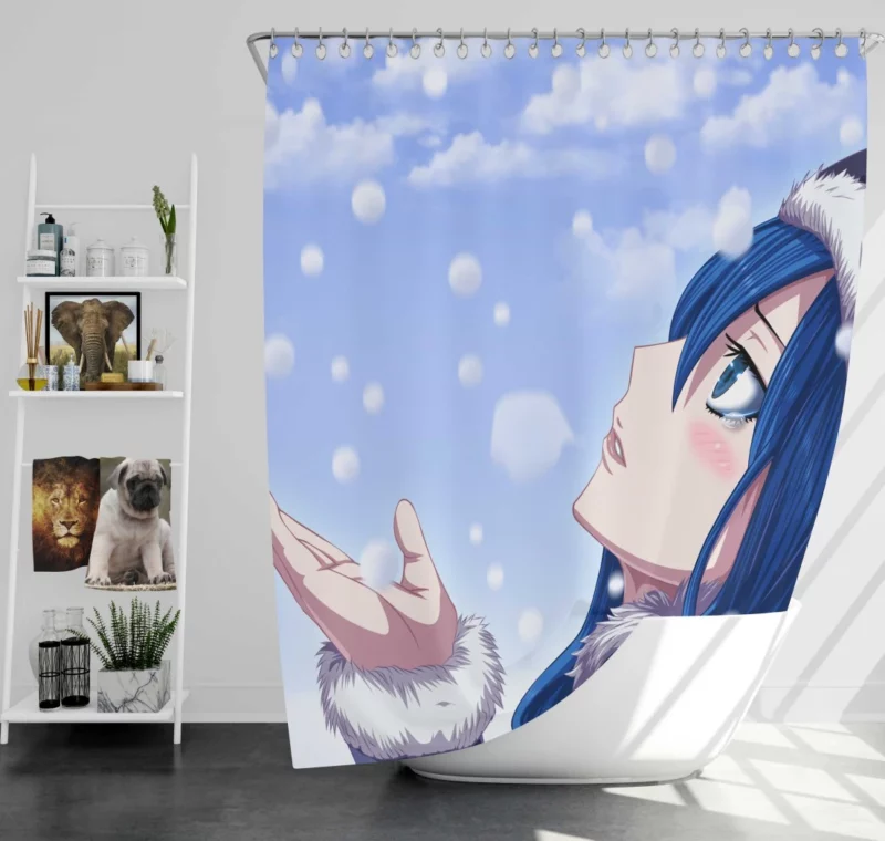 Fairy Tail Water Mage Juvia Lockser Anime Shower Curtain