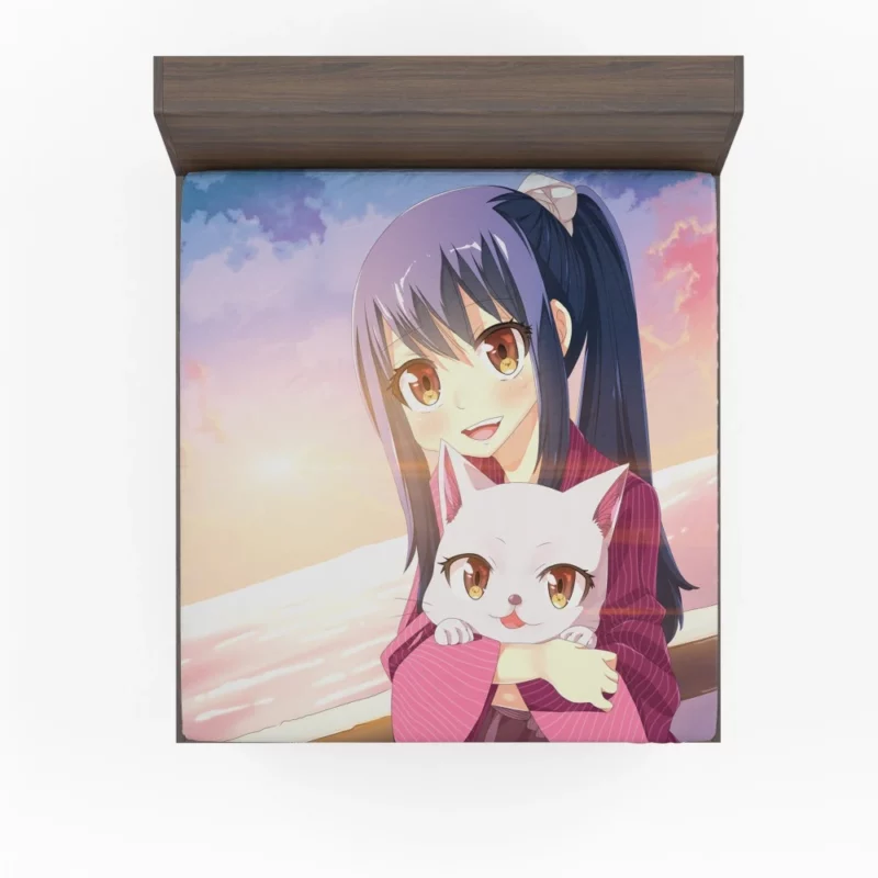 Fairy Tail Whimsical Wendy Marvell Anime Fitted Sheet