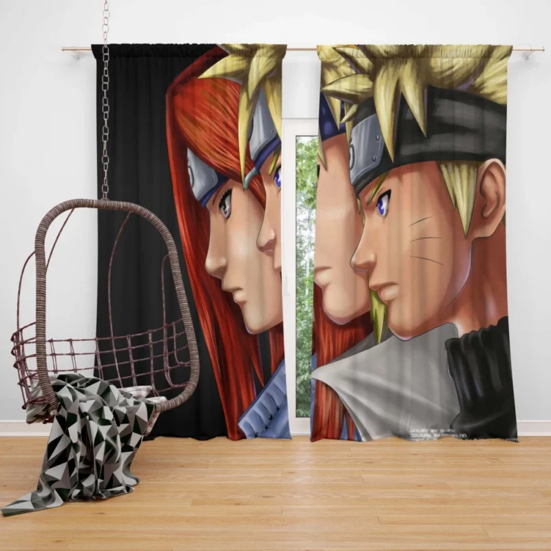 Family Bonds Naruto Minato and Kushina Anime Curtain