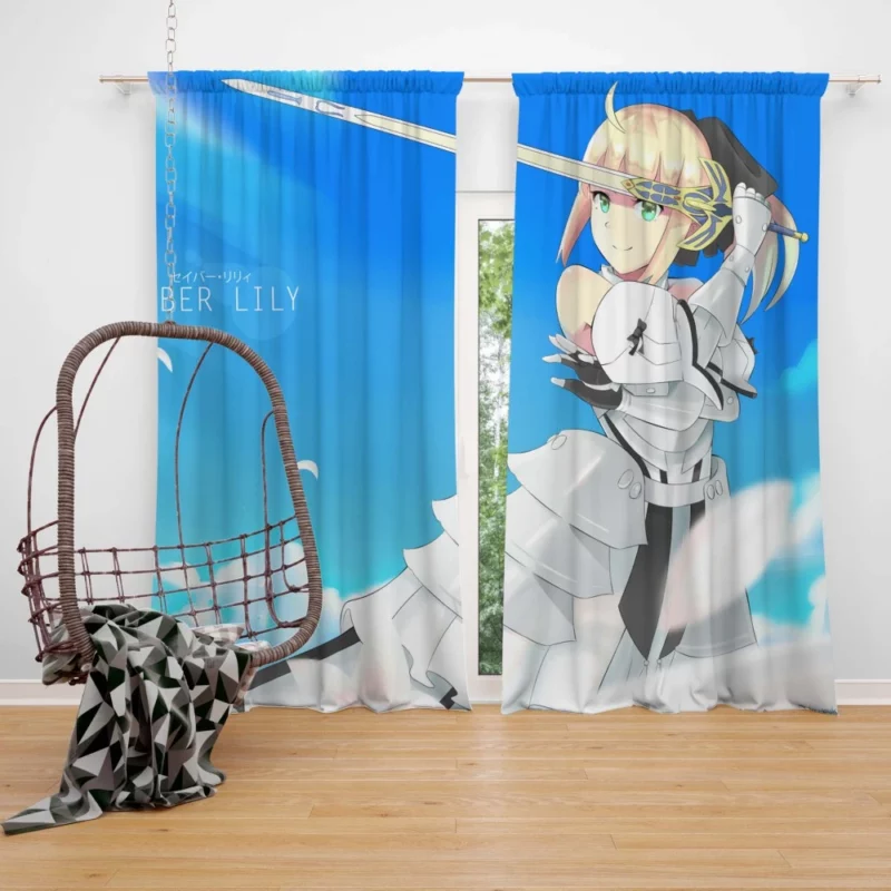 Fate Enigmatic Saber Lily Anime Curtain