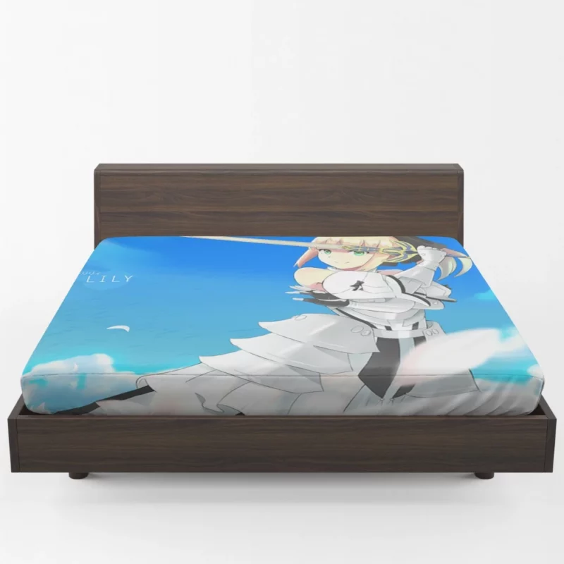 Fate Enigmatic Saber Lily Anime Fitted Sheet 1