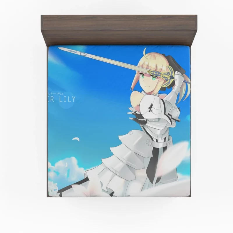 Fate Enigmatic Saber Lily Anime Fitted Sheet