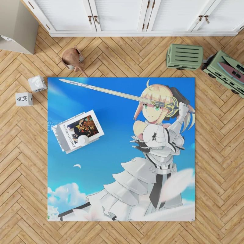 Fate Enigmatic Saber Lily Anime Rug