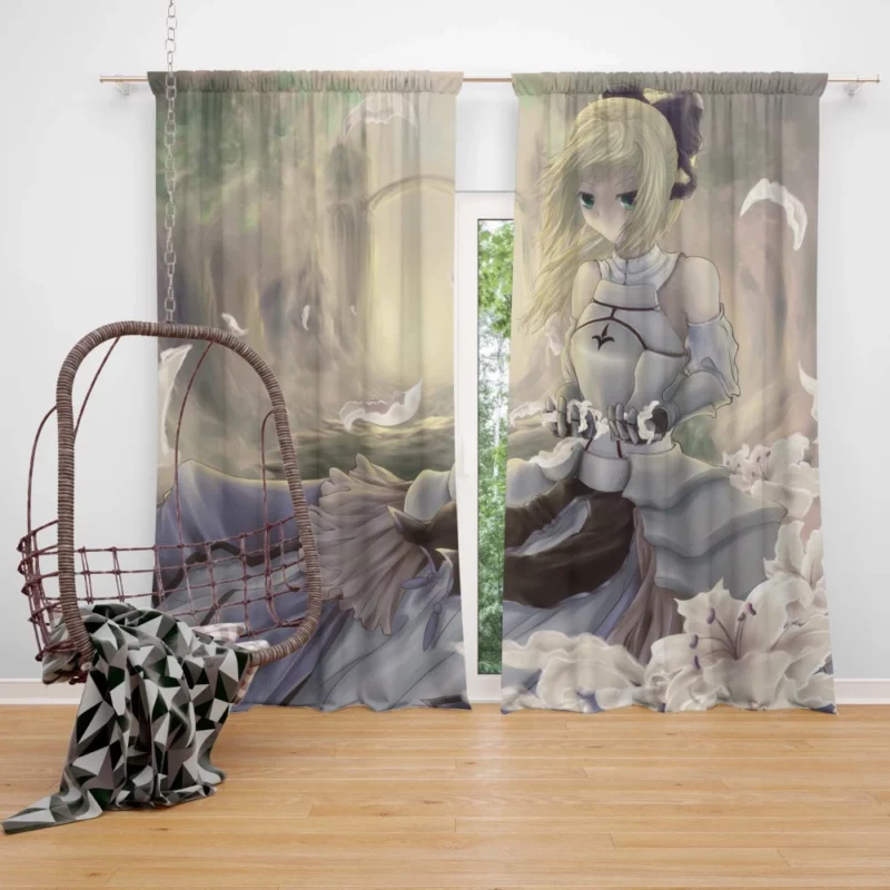 Fate Series Adventure with Saber Lily Anime Curtain