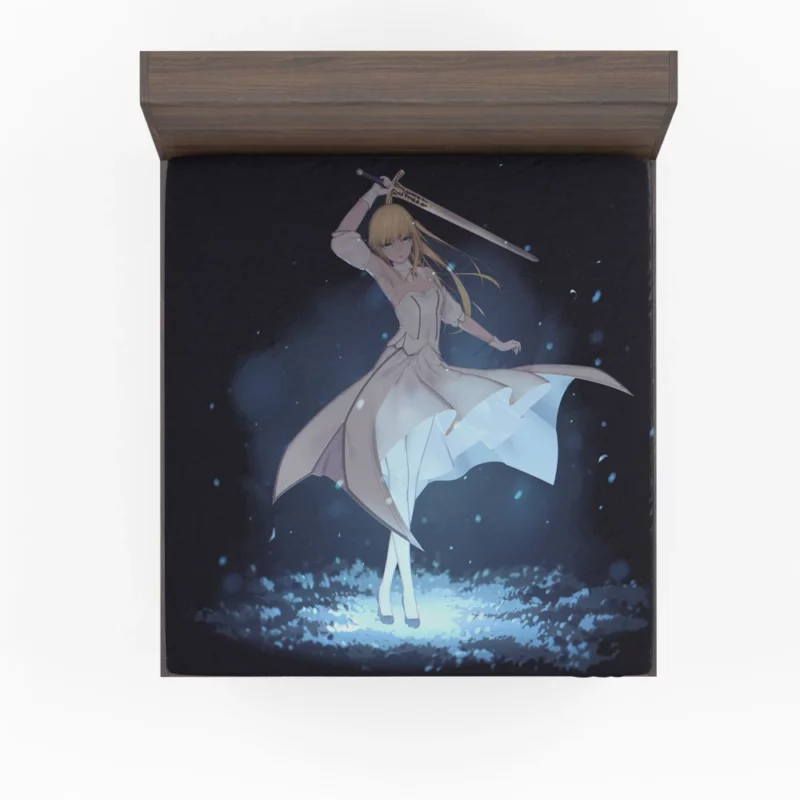 Fate Stay Night Saber Lily Legendary Swordswoman Anime Fitted Sheet