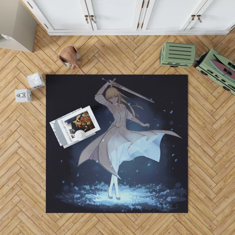 Fate Stay Night Saber Lily Legendary Swordswoman Anime Rug