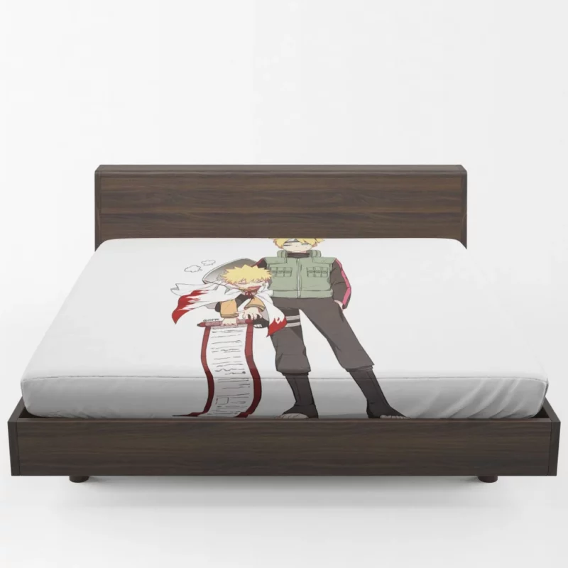 Father-Son Hokage Legends Anime Fitted Sheet 1