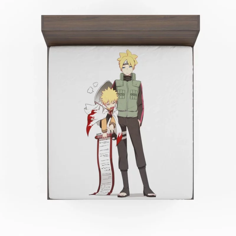 Father-Son Hokage Legends Anime Fitted Sheet