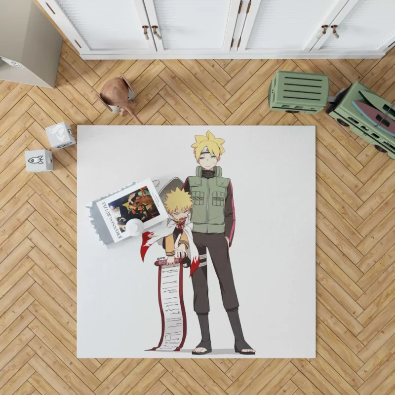 Father-Son Hokage Legends Anime Rug