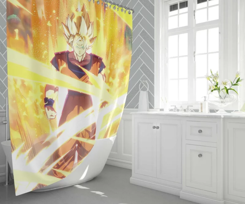 FighterZ Goku Epic Battles Anime Shower Curtain 1