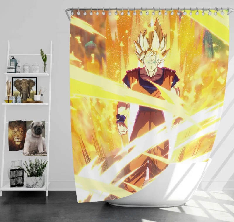FighterZ Goku Epic Battles Anime Shower Curtain