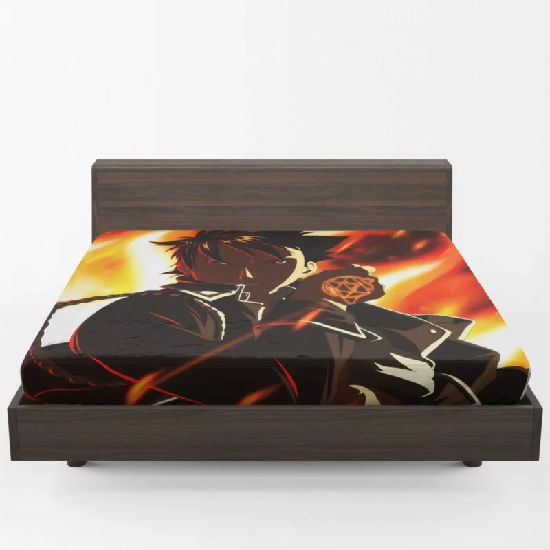 Flame Alchemist Path Roy Mustang Anime Fitted Sheet 1