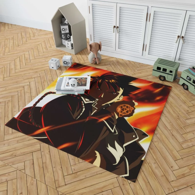 Flame Alchemist Path Roy Mustang Anime Rug 1