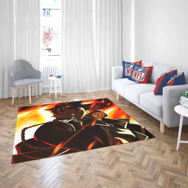 Flame Alchemist Path Roy Mustang Anime Rug 2