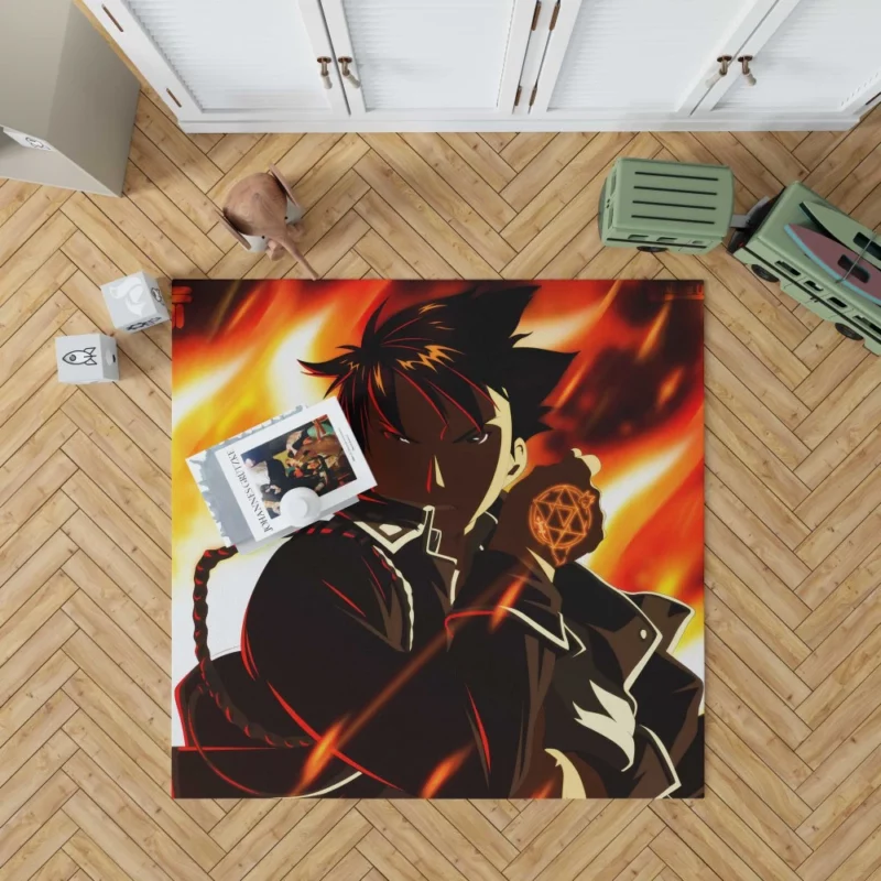 Flame Alchemist Path Roy Mustang Anime Rug