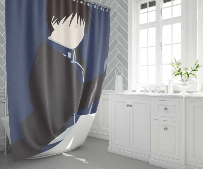 Flame Alchemist Roy Mustang Quest Anime Shower Curtain 1