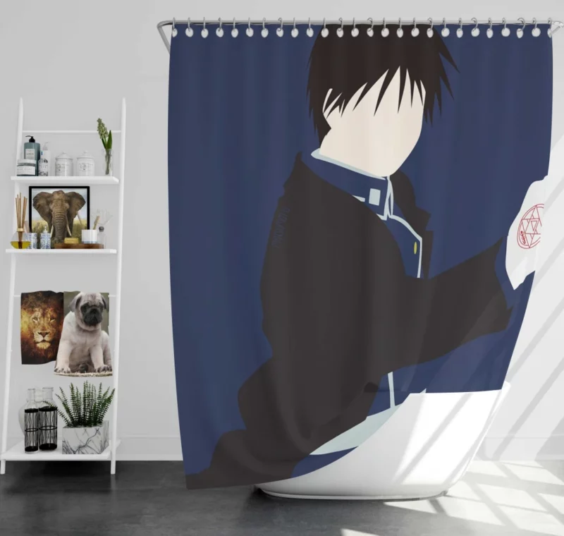 Flame Alchemist Roy Mustang Quest Anime Shower Curtain