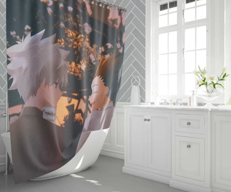 Friendship Unleashed Killua and Gon Anime Shower Curtain 1