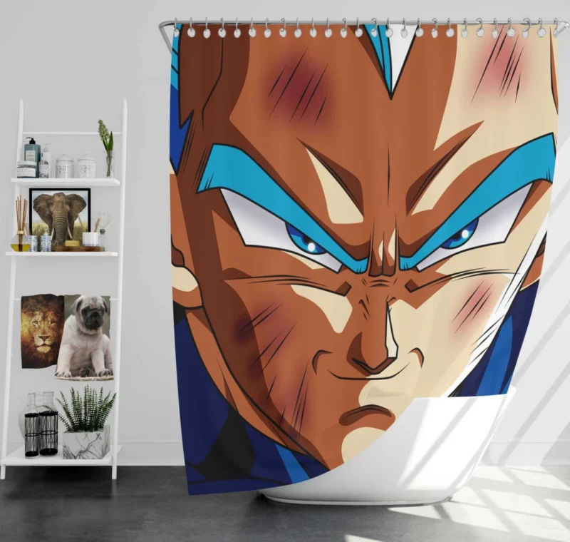 Full Power Prince Vegeta Strength Anime Shower Curtain