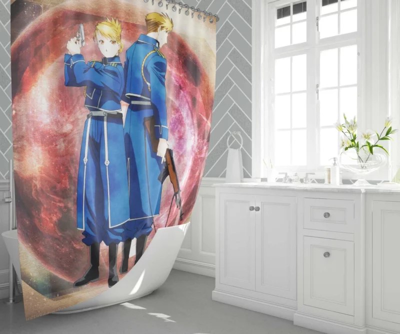 FullMetal Alchemist Sharpshooter Riza Hawkeye Anime Shower Curtain 1