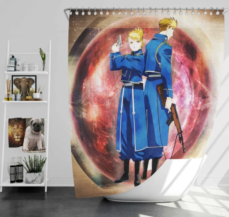 FullMetal Alchemist Sharpshooter Riza Hawkeye Anime Shower Curtain