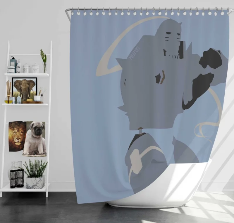 Fullmetal Alchemist Brothers Journey Anime Shower Curtain