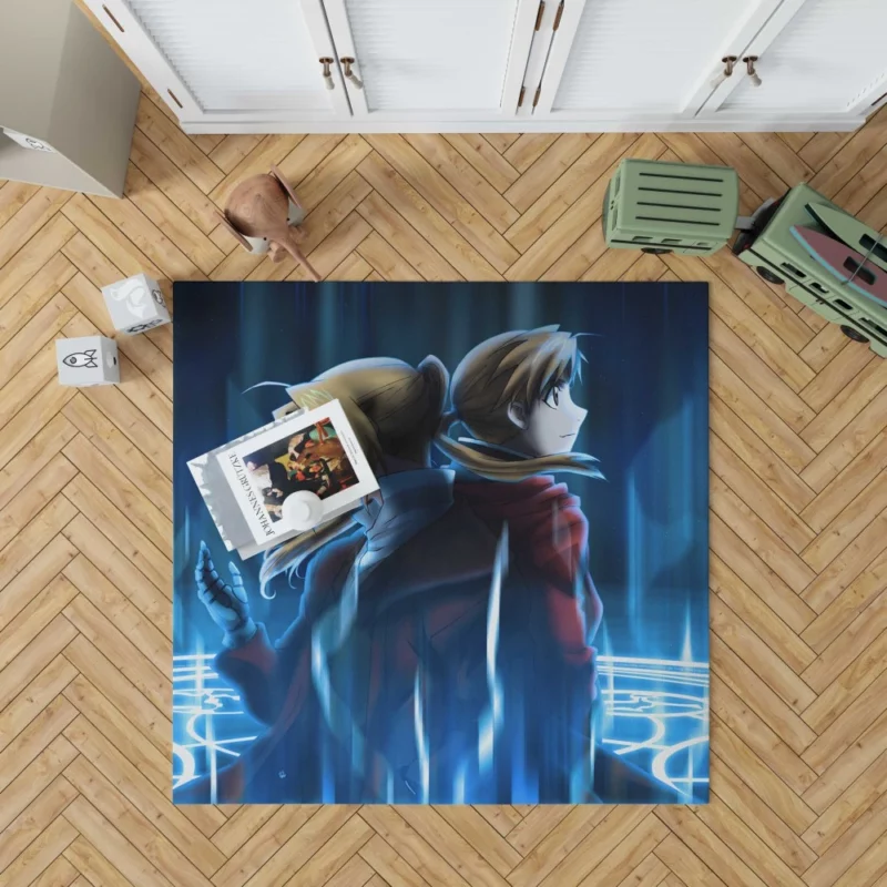 Fullmetal Alchemist Edward and Alphonse Anime Rug