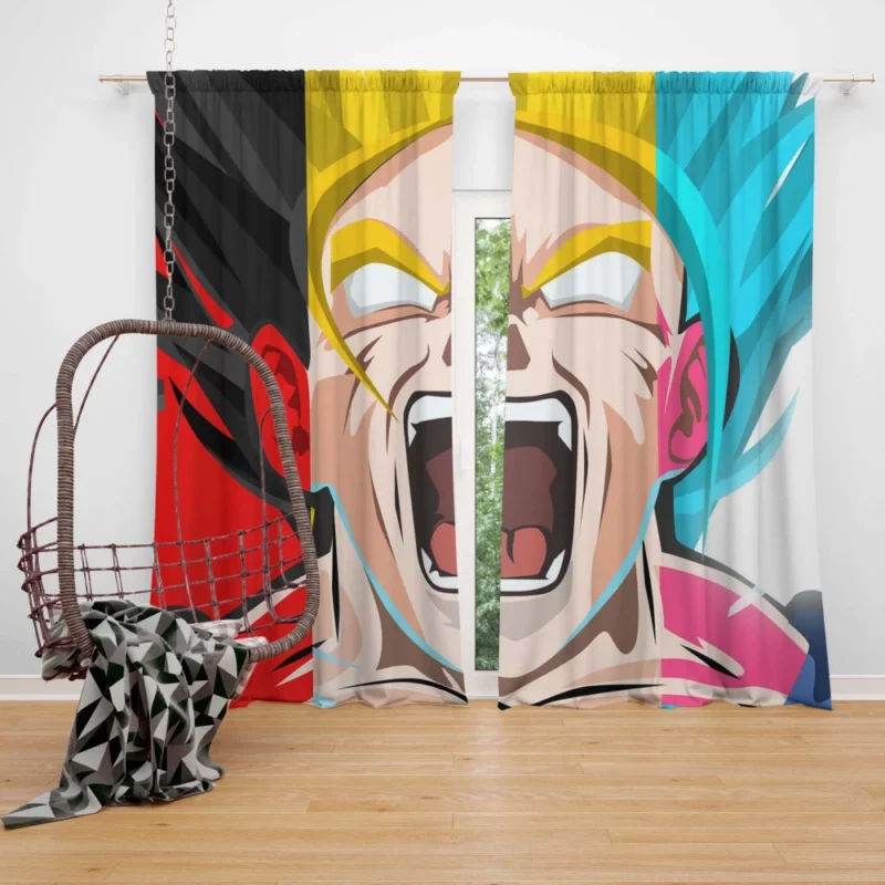 Fusion of Forms Goku Transformations Anime Curtain