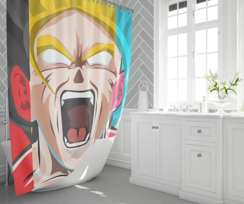 Fusion of Forms Goku Transformations Anime Shower Curtain 1