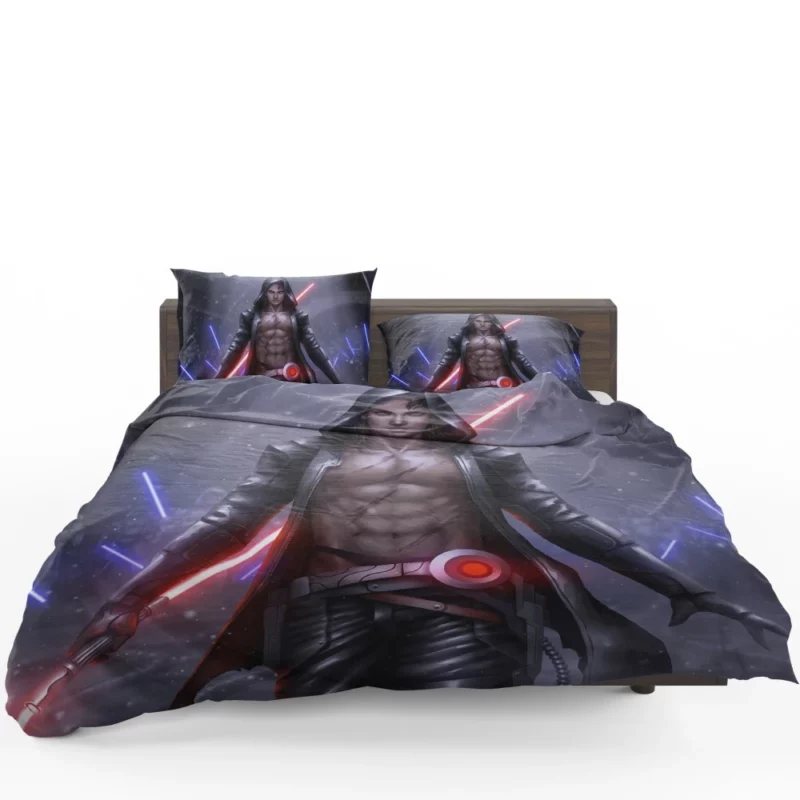 Futuristic Lightsaber Warrior Anime Bedding Set