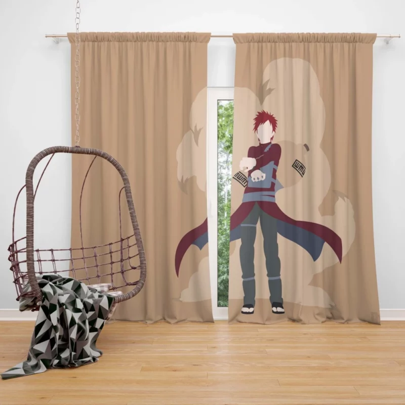 Gaara Desert Minimalist Anime Curtain