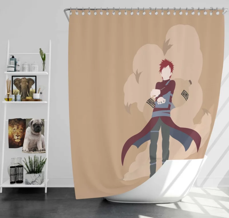 Gaara Desert Minimalist Anime Shower Curtain