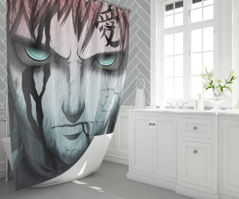 Gaara Desert Nomad Anime Shower Curtain 1