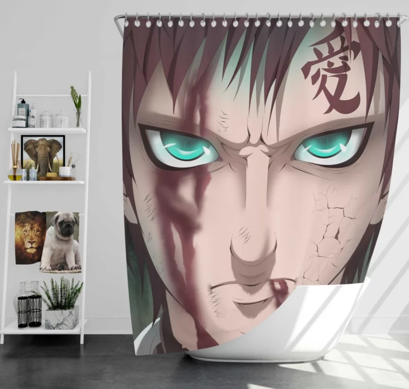 Gaara Journey Unfolds Anime Shower Curtain