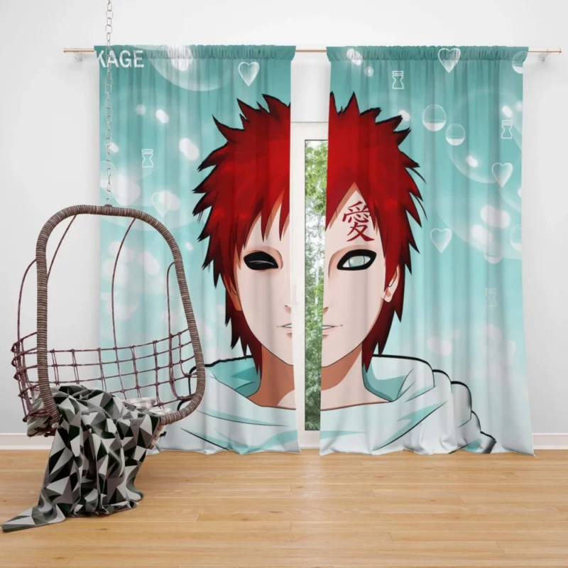 Gaara Power Unleashed Anime Curtain