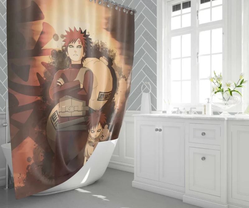 Gaara Resilience Shinobi Legacy Anime Shower Curtain 1